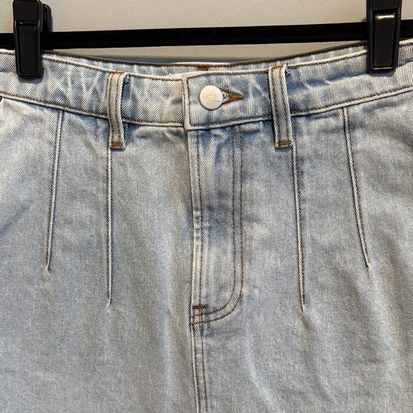 Showpo Light Denim Frayed Mini Skirt - Picture 3 of 5